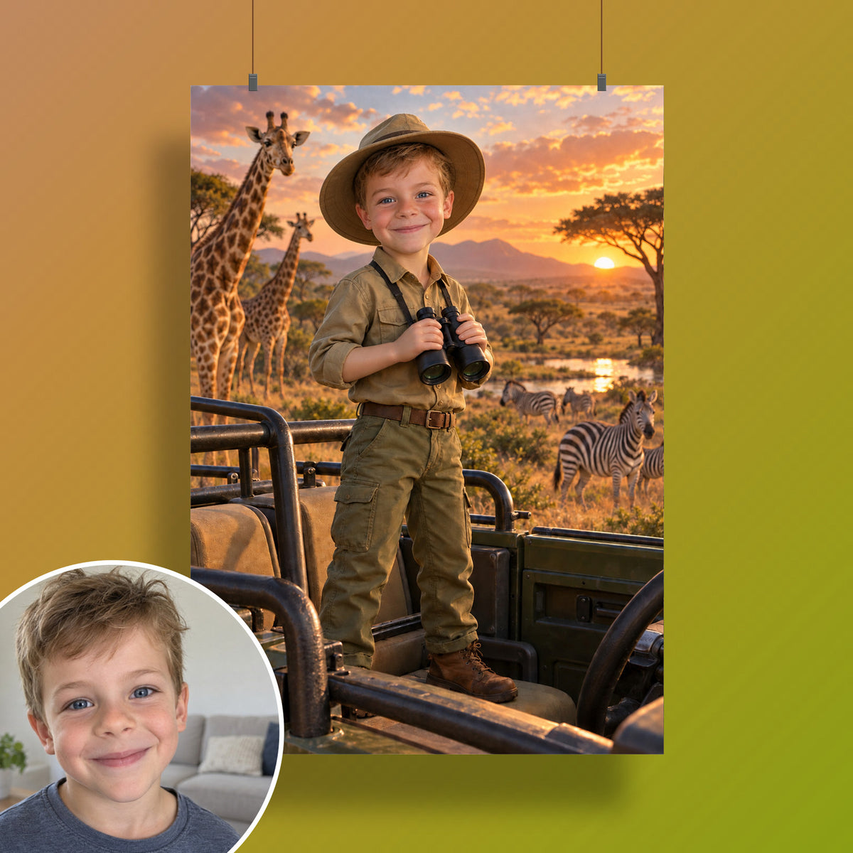 Safari im Jeep – Poster an der Wand