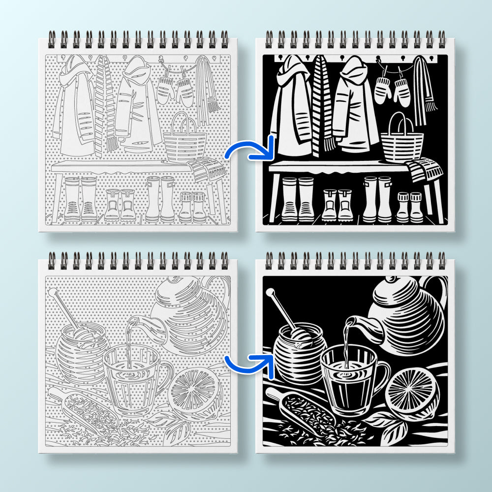OneColor Coloring Book - Winter Edition