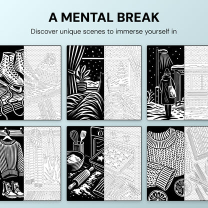 OneColor Coloring Book - Winter Edition
