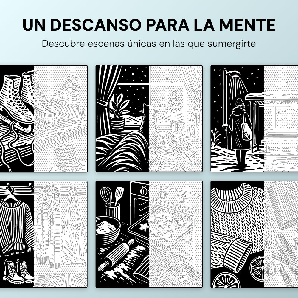 Libro para colorear OneColor - Edición de invierno