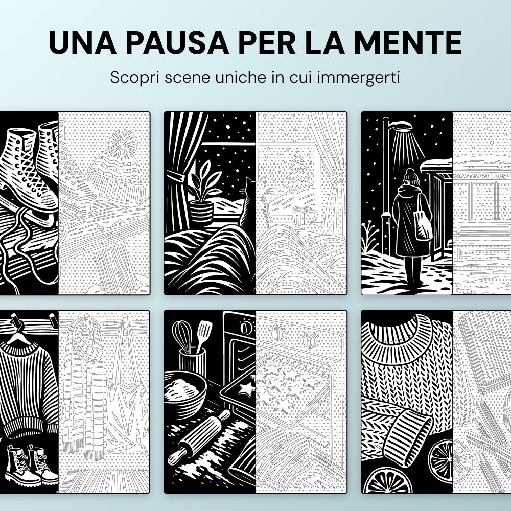 Libro da colorare OneColor - Edizione Inverno