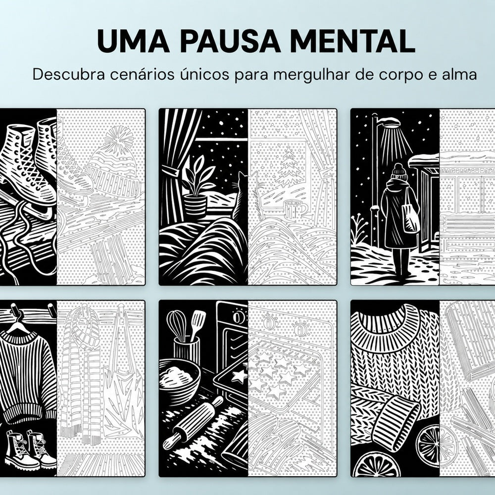 Livro de colorir OneColor - Edição de inverno