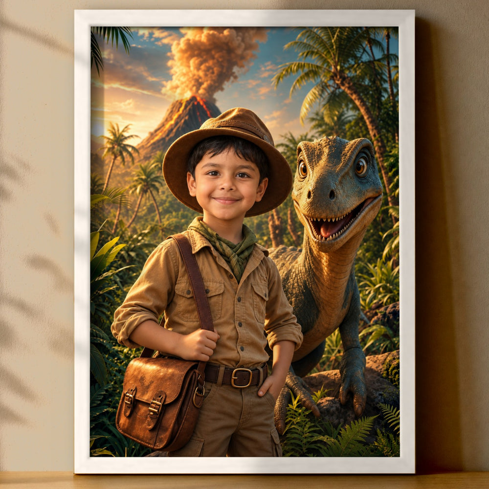 Abenteuer im Dino-Land – Poster an der Wand