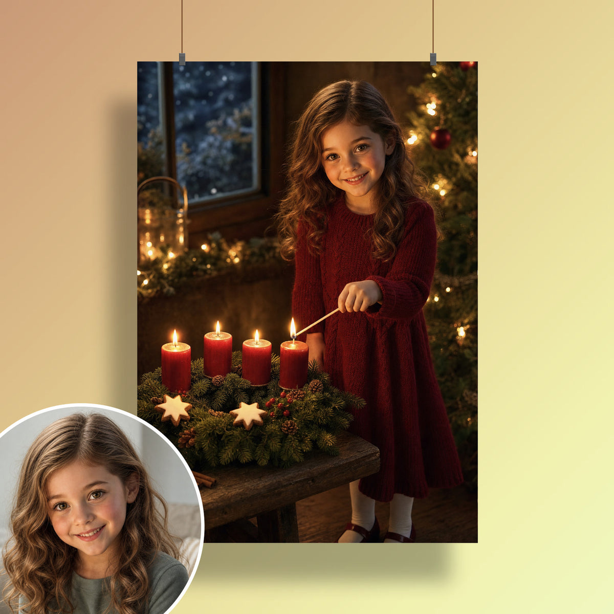 Der Adventskranz – Poster an der Wand