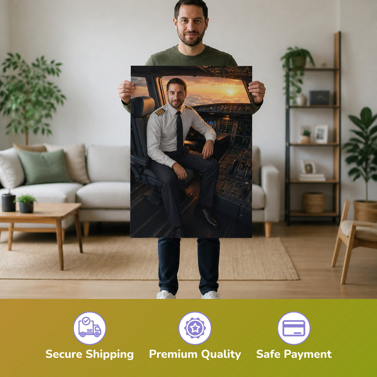  – man holding the printed poster