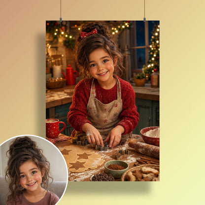 Weihnachtsbäckerei – Poster an der Wand