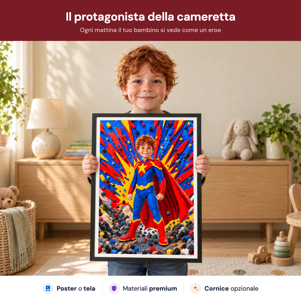 Comic-Superheld | Special-Edition "Baustein" – Lifestyle (it)