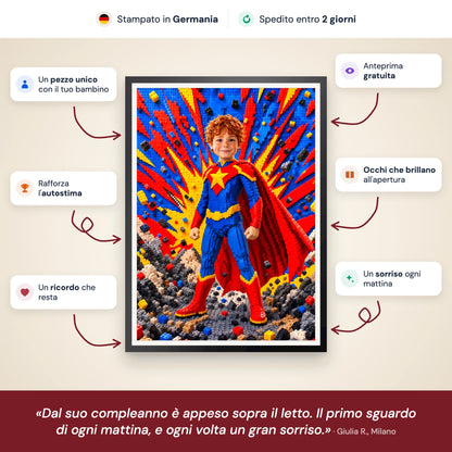 Comic-Superheld | Special-Edition "Baustein" – Vorteile (de)