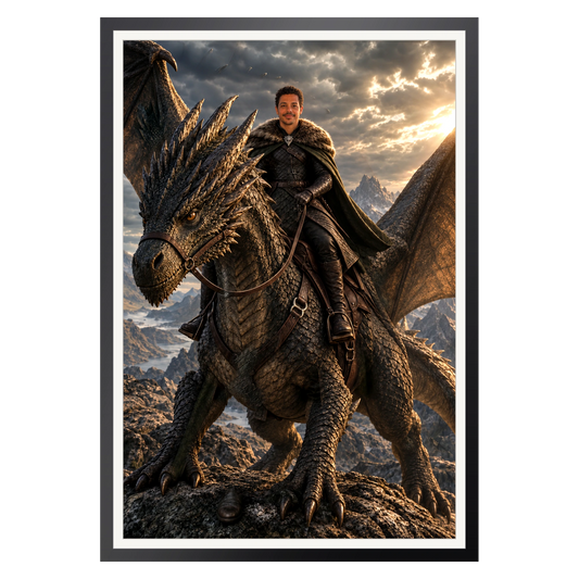 Der Drachenreiter – Poster im Rahmen