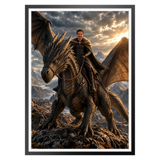 Der Drachenreiter – Poster im Rahmen
