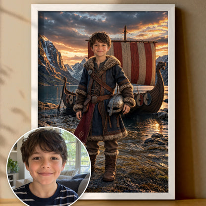Der kleine Wikinger – Poster im Rahmen