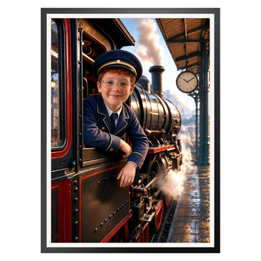 Der Lokführer – Poster im Rahmen