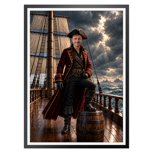 Der Piratenkapitän – Poster im Rahmen