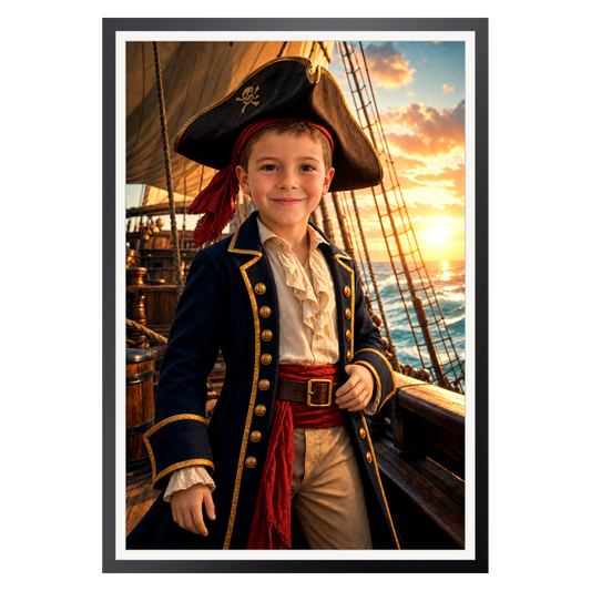 Der Piratenkapitän – Poster im Rahmen