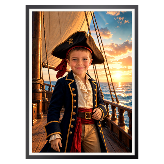 Der Piratenkapitän – Poster im Rahmen