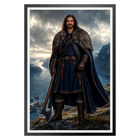 Der Wikingerhäuptling – Poster im Rahmen