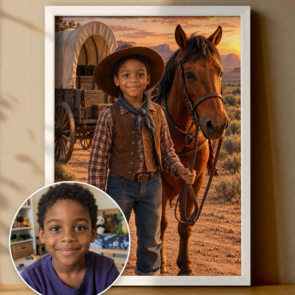 Der Wilde Westen – Poster im Rahmen