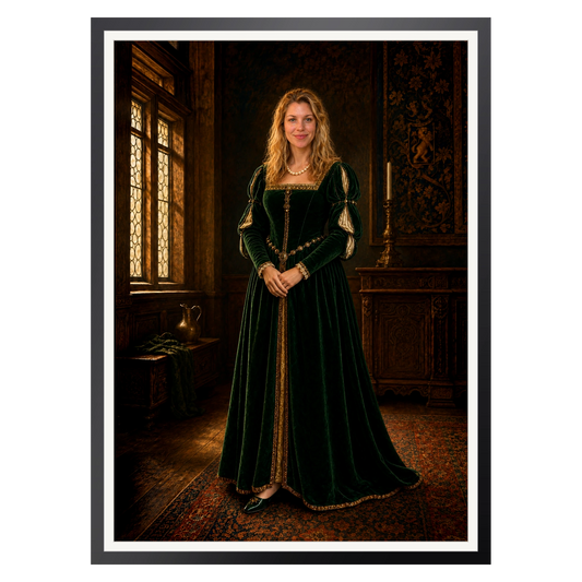 Die Dame der Renaissance – Poster im Rahmen