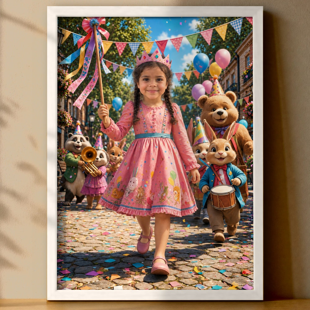 Die Geburtstagsparade – Poster an der Wand