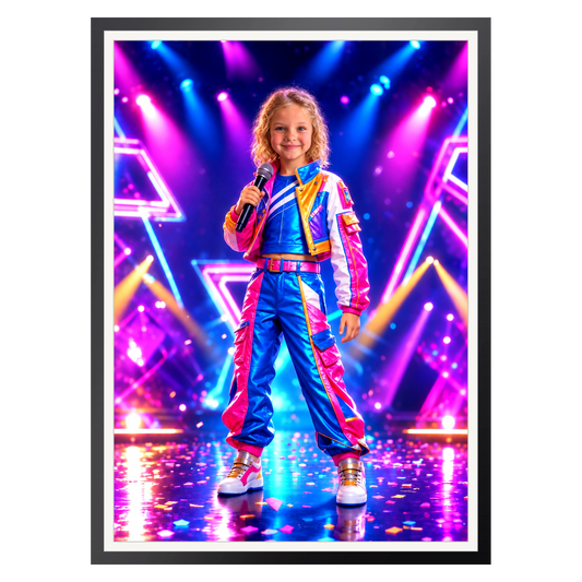 Die kleine K-Pop-Idolin – Poster im Rahmen