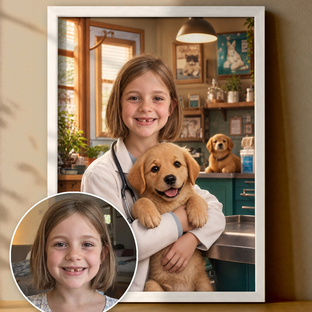 Die kleine Tierärztin – Poster im Rahmen
