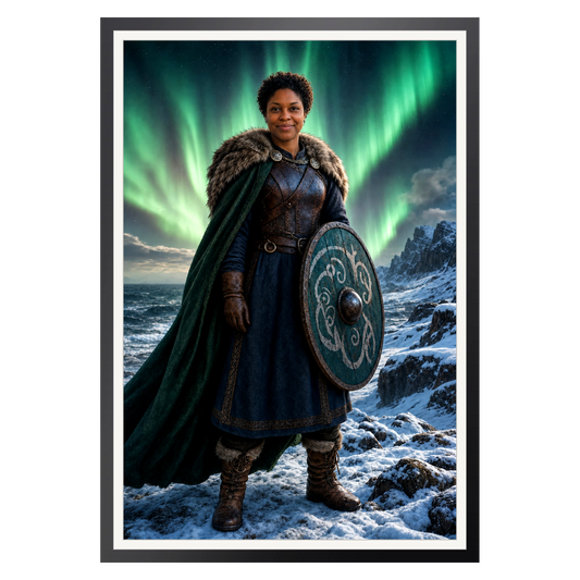 Die Schildmaid – Poster im Rahmen
