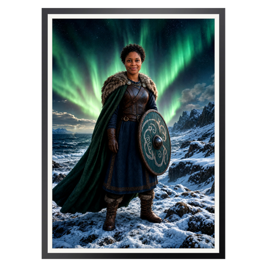 Die Schildmaid – Poster im Rahmen