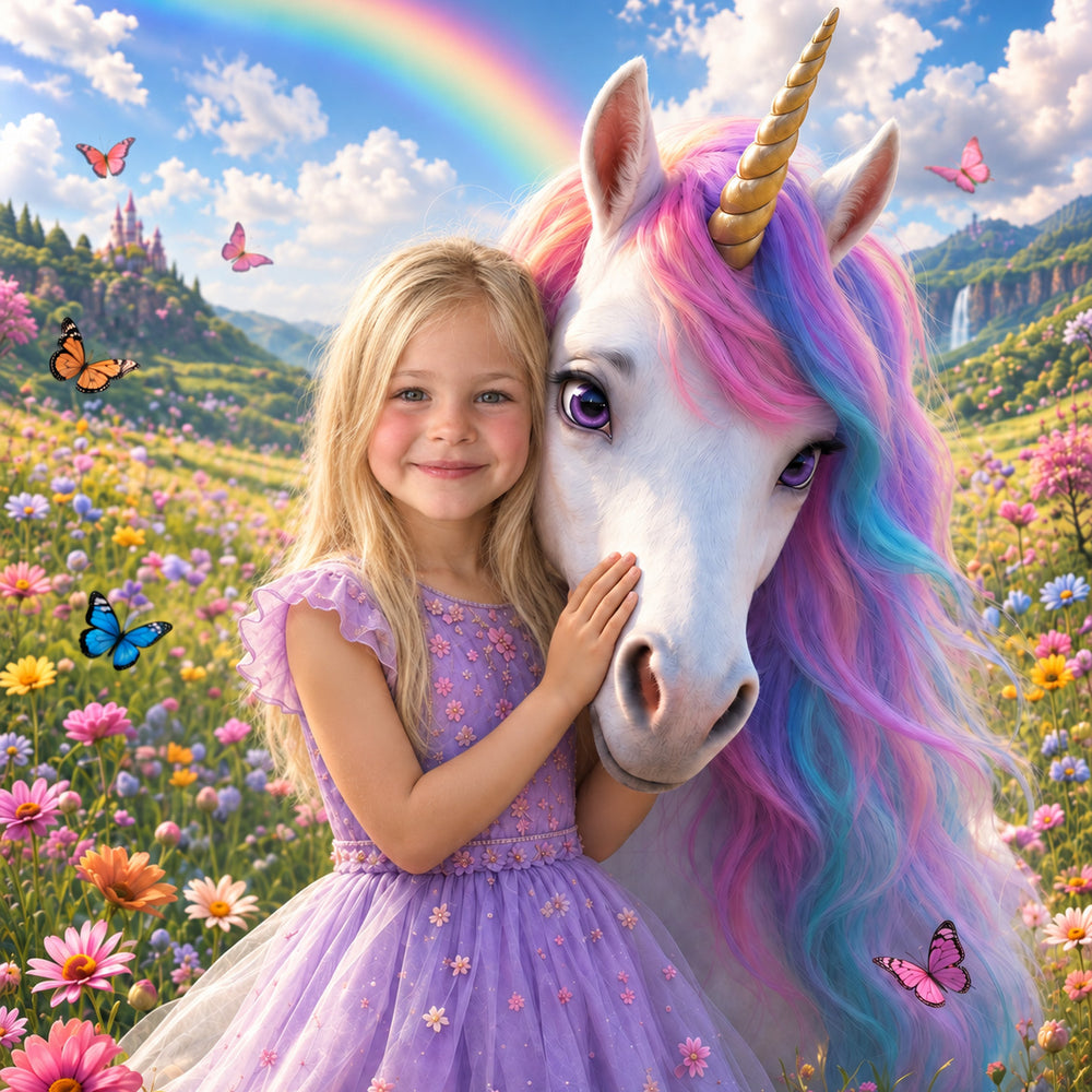 Einhorn am Regenbogen – Poster