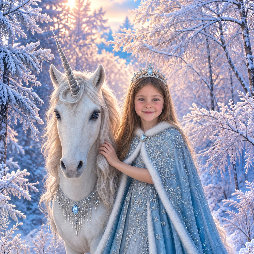 Einhorn im Frostwald – Poster