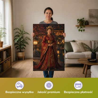  – Frau hält das gedruckte Poster