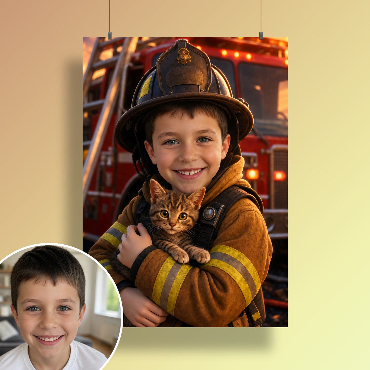 Feuerwehr zur Rettung | Special-Edition "3D-Animation" – Poster an der Wand