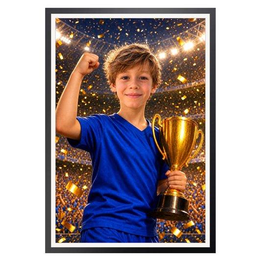 Fußball-Weltmeister – Poster im Rahmen