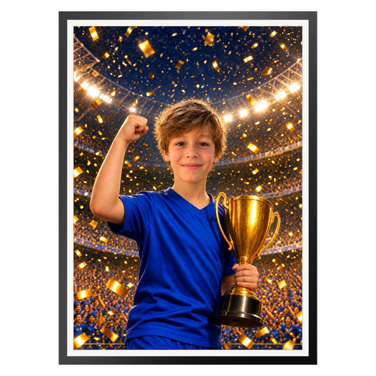 Fußball-Weltmeister – Poster im Rahmen