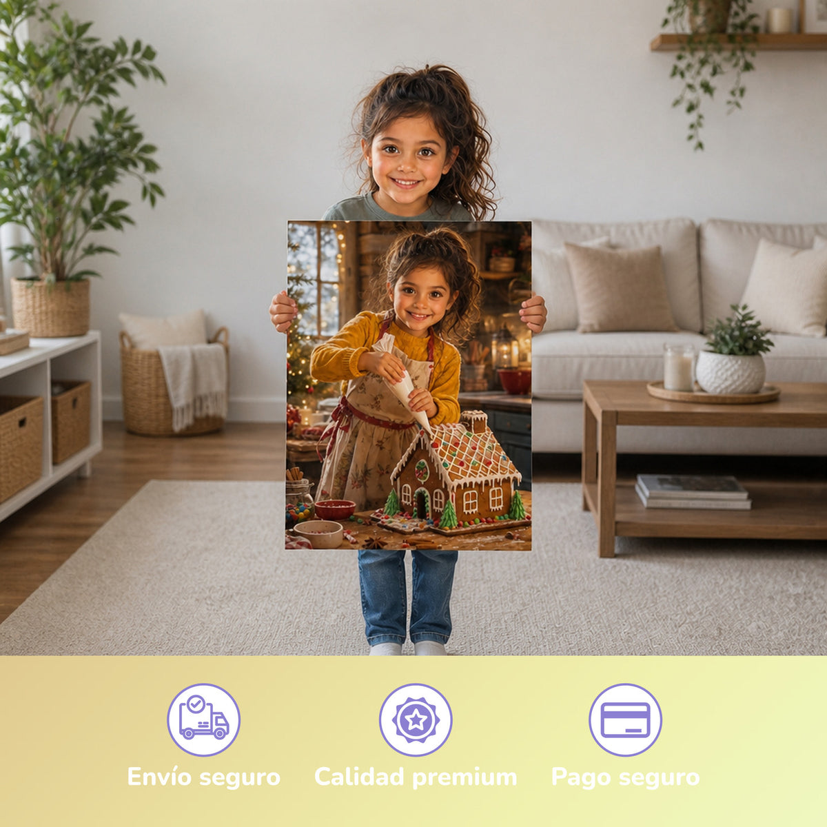 La casa de jengibre – niña con el póster impreso