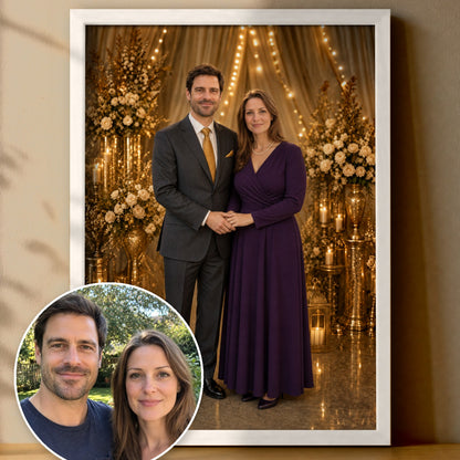 Goldene Hochzeit – Poster im Rahmen