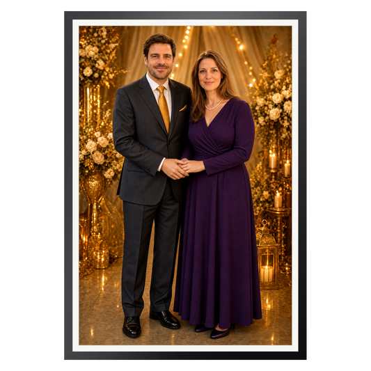 Goldene Hochzeit – Poster im Rahmen