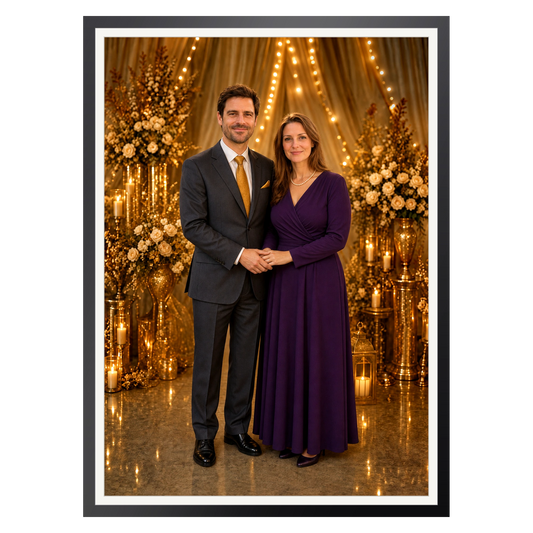 Goldene Hochzeit – Poster im Rahmen