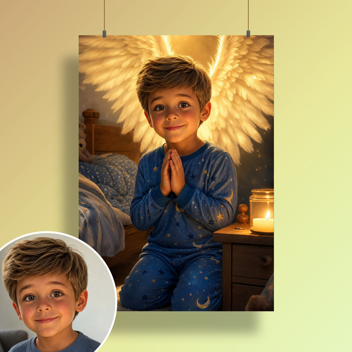 Der Schutzengel – Poster an der Wand
