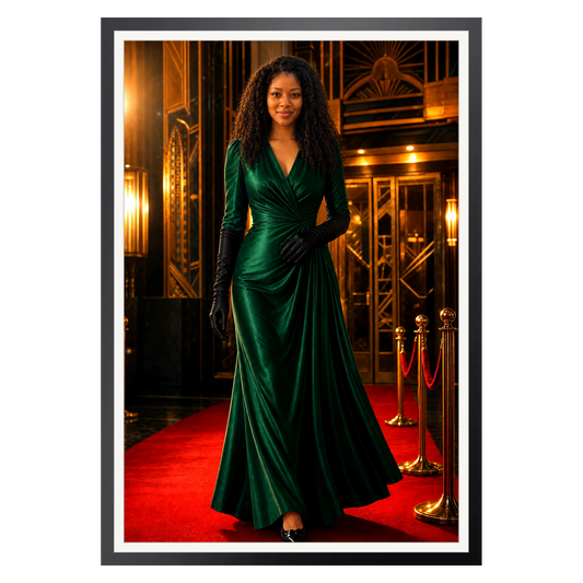 Hollywood-Diva der 40er – Poster im Rahmen