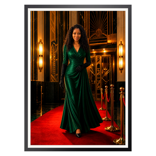 Hollywood-Diva der 40er – Poster im Rahmen