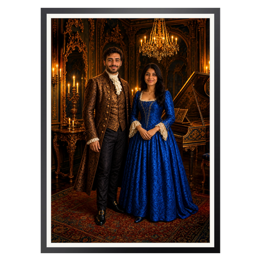 Im Barocksalon – Poster im Rahmen