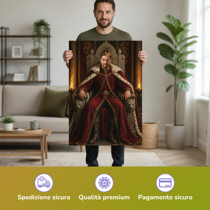  – Mann hält das gedruckte Poster