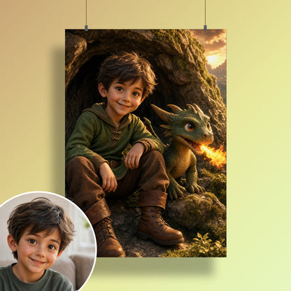 Der kleine Drache – Poster an der Wand