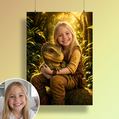 Mein kleiner Dino-Freund | Special-Edition "3D-Animation" – Poster an der Wand