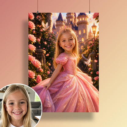 Prinzessin im Märchengarten | Special-Edition "3D-Animation" – Poster an der Wand