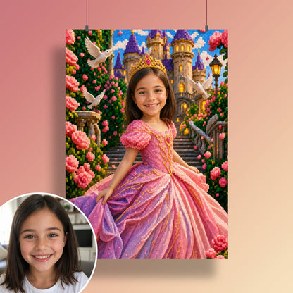 Prinzessin im Märchengarten | Special-Edition "Baustein" – Poster an der Wand