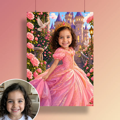 Prinzessin im Märchengarten | Special-Edition "Cartoon" – Poster an der Wand