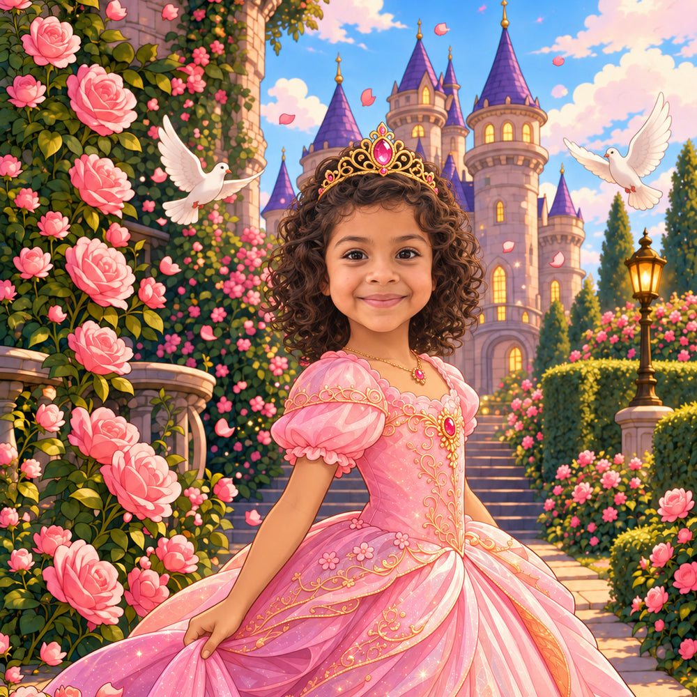 Prinzessin im Märchengarten | Special-Edition "Cartoon" – Poster