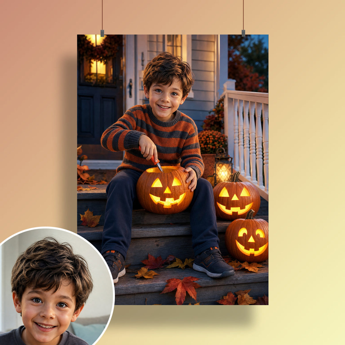 Tallado de calabazas – póster en la pared