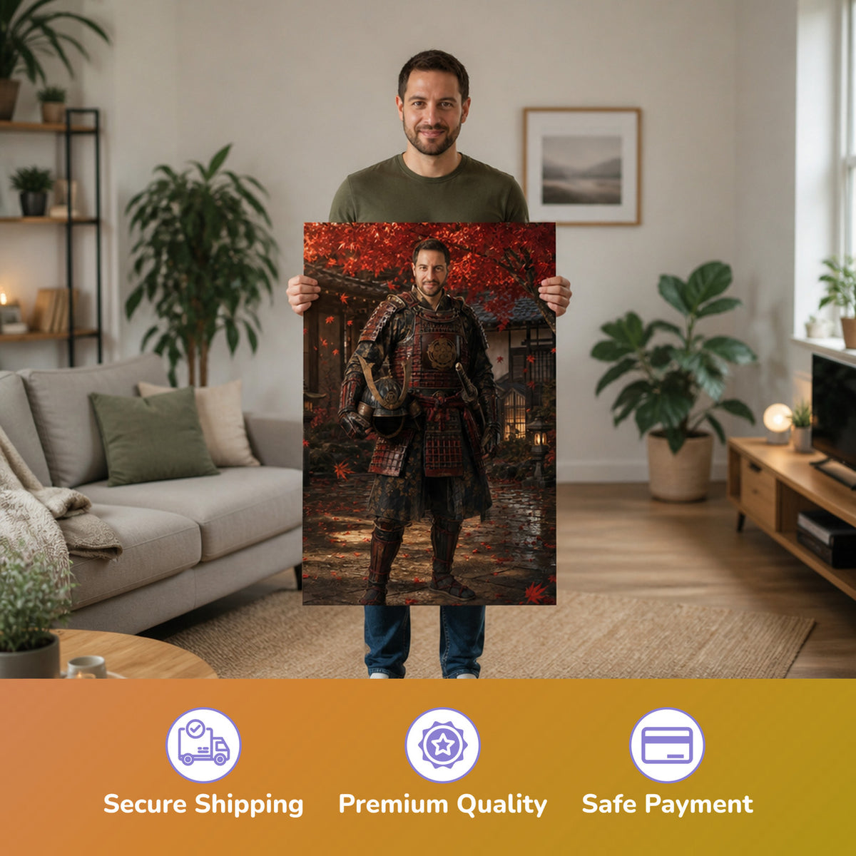  – man holding the printed poster